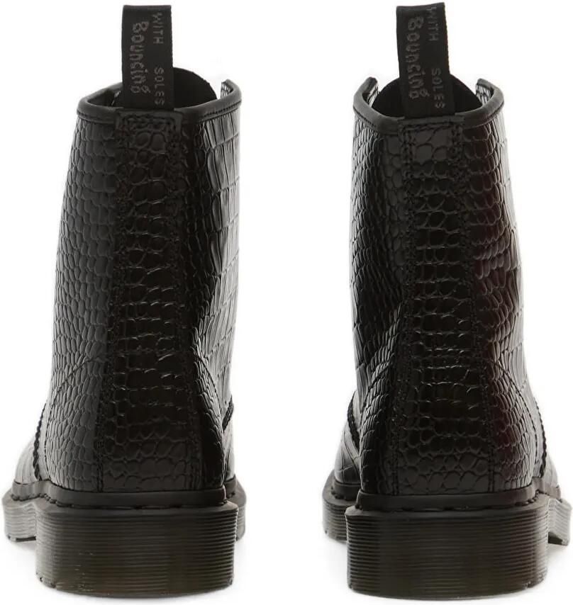 Dr. Martens 1460 Croco enkellaarzen Zwart - Foto 2