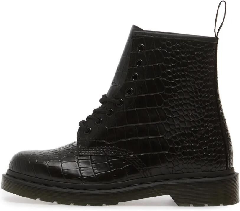 Dr. Martens 1460 Croco enkellaarzen Zwart - Foto 3