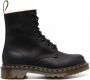 Dr. Martens 1460 Serena enkellaarzen met imitatie lammy voering Zwart - Thumbnail 1