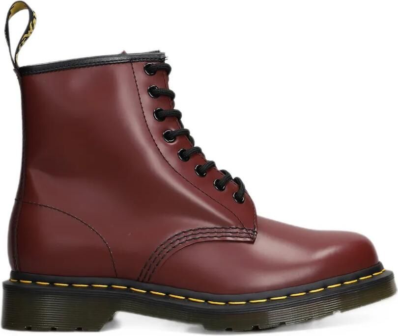 Dr. Martens 1460 Smooth contrast-stitched lace-up boots Rood