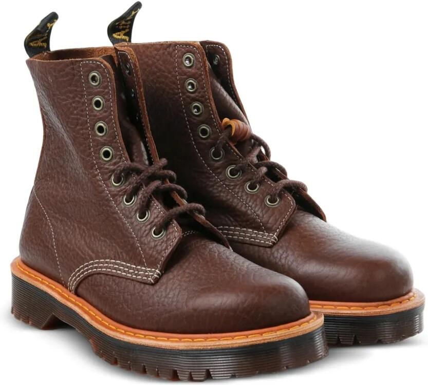 Dr. Martens 1460 Wild enkellaarzen van bewerkt leer Bruin - Foto 2