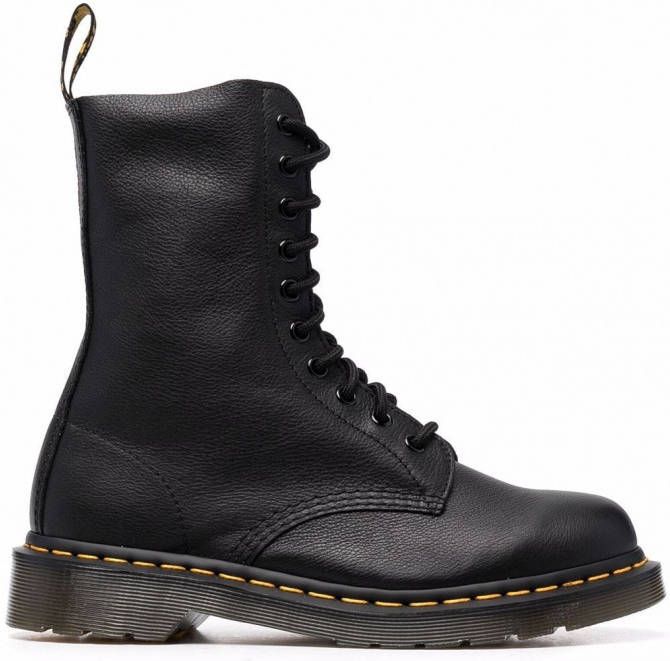 Dr. Martens Virginia leren laarzen Zwart