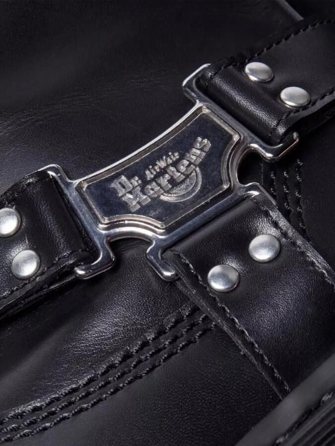 Dr. Martens Anistone Hi laarzen met plateauzool en gespbandje Zwart