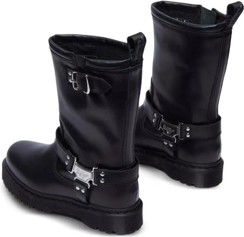 Dr. Martens Anistone Hi laarzen met plateauzool en gespbandje Zwart - Foto 4