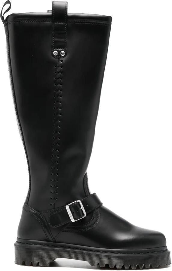 Dr. Martens Anistone laarzen met ronde neus en gesp Zwart