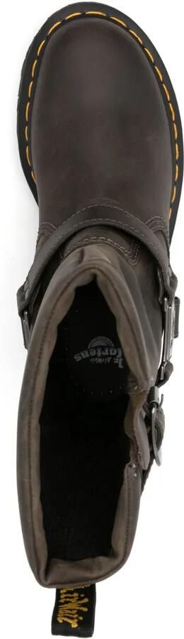 Dr. Martens Anistone leren bikerlaarzen Grijs - Foto 3