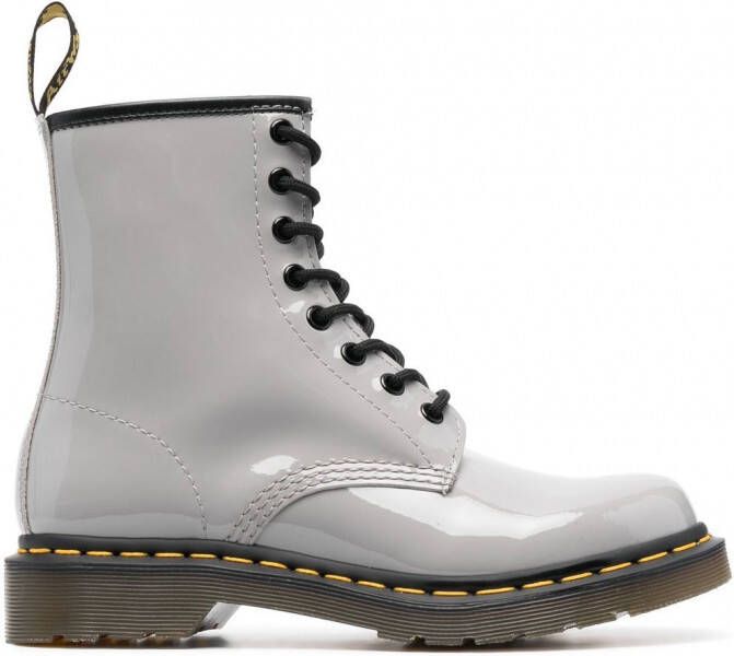 Dr. Martens Enkellaarzen met veters Grijs - Foto 1
