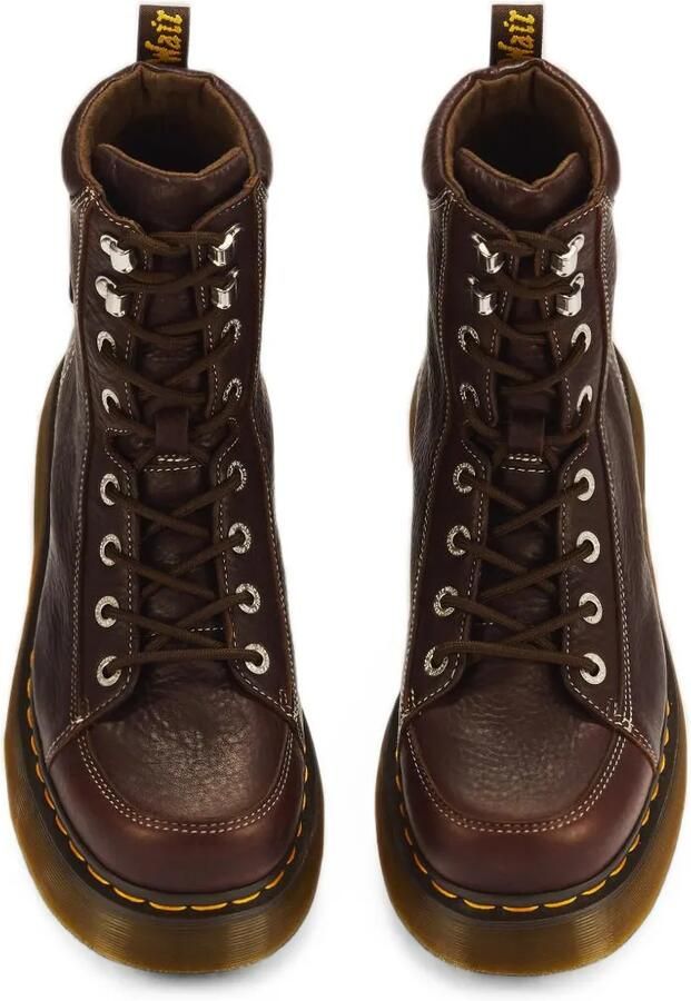 Dr. Martens Buzz 8-Eye leren laarzen Bruin - Foto 3