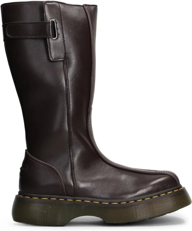 Dr. Martens Buzz Hi Gloss knielaarzen met gespdetail Bruin - Foto 2