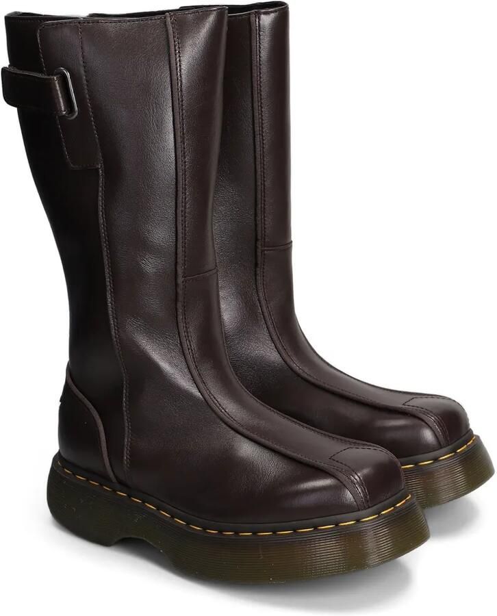 Dr. Martens Buzz Hi Gloss knielaarzen met gespdetail Bruin - Foto 4