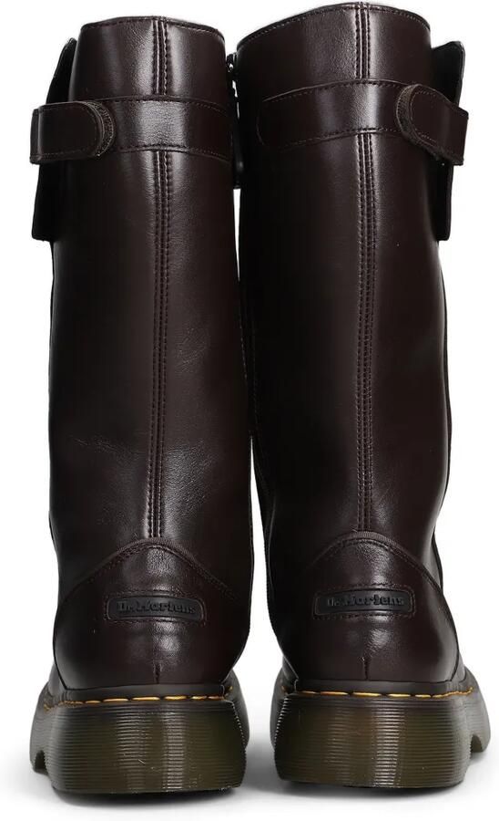 Dr. Martens Buzz Hi Gloss knielaarzen met gespdetail Bruin - Foto 5