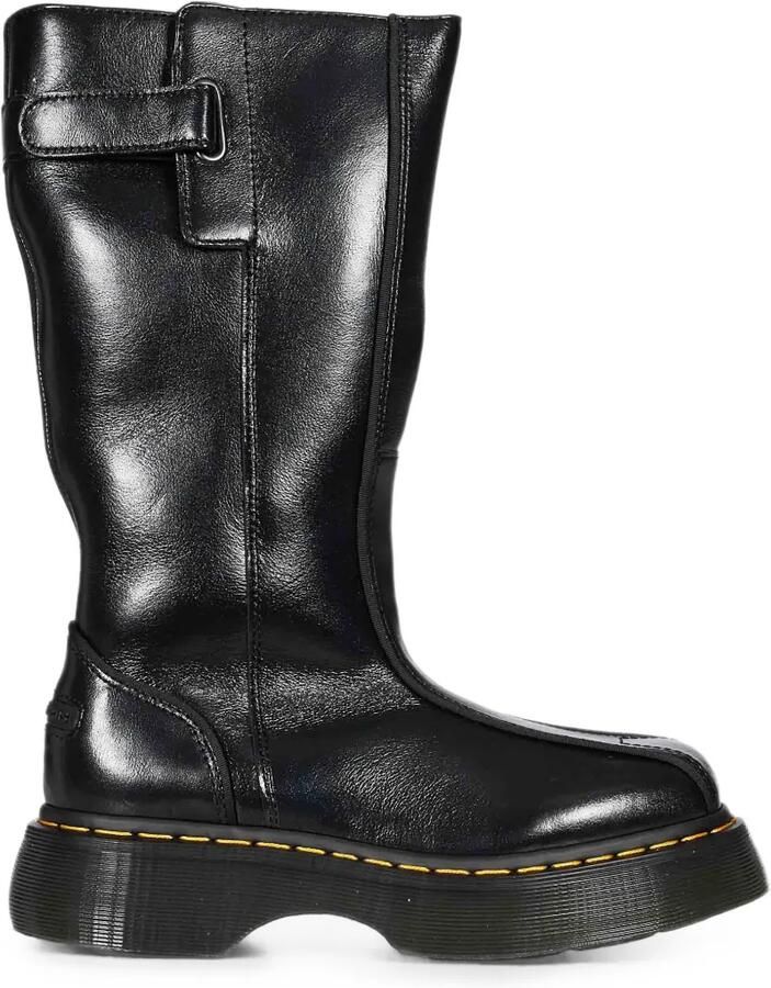 Dr. Martens Buzz Hi leren laarzen met gesp Zwart
