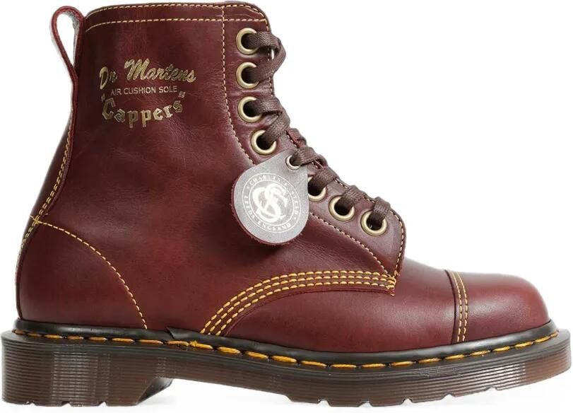 Dr. Martens Cappers leren laarzen Rood
