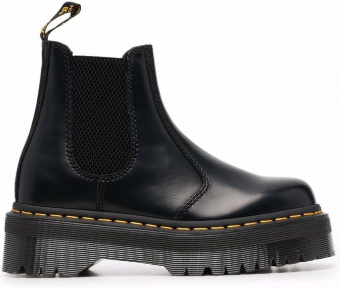 Dr. Martens 2976 Chelsea laarzen met contrasterend stiksel Zwart