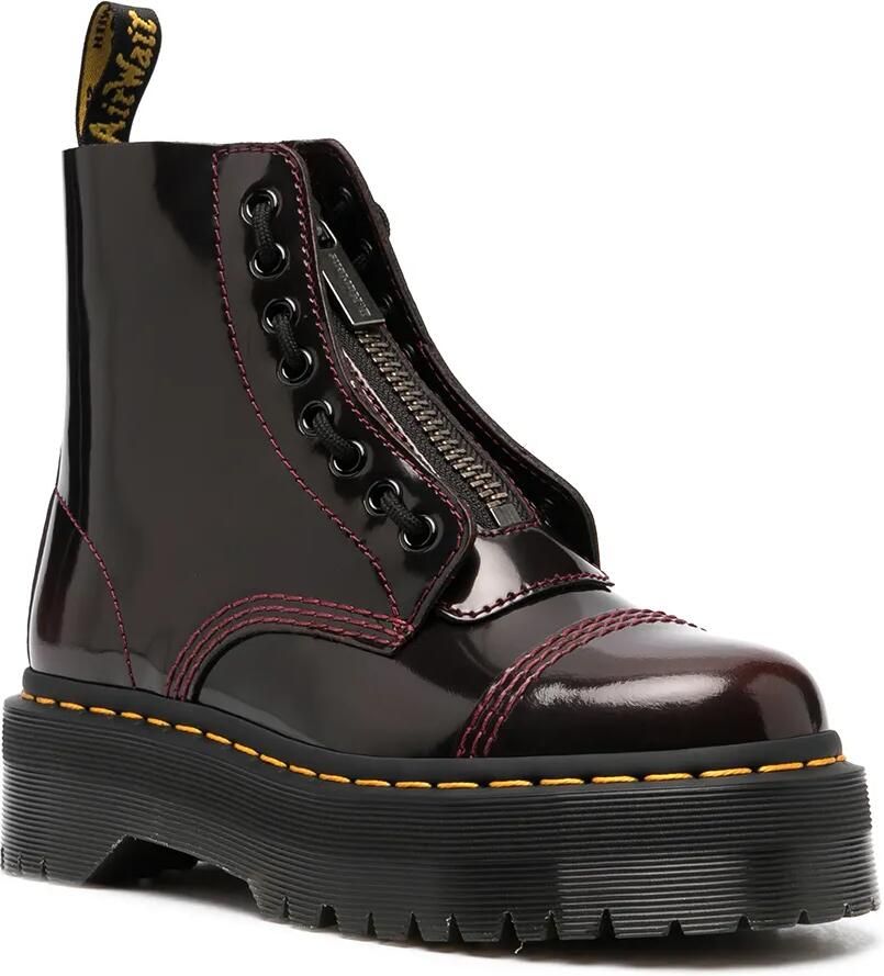 Dr. Martens Enkellaarzen met veters Rood