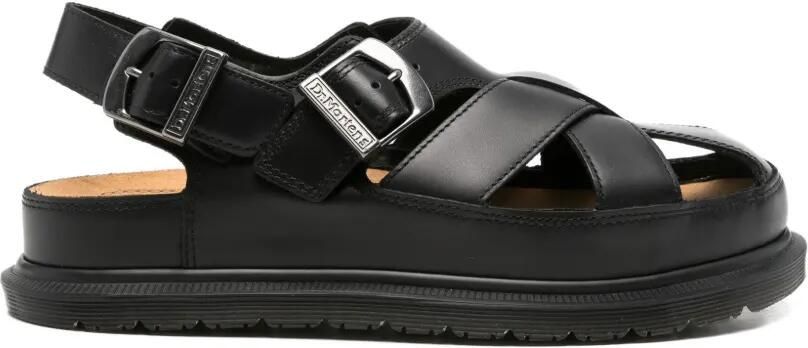 Dr. Martens Gekooide sandalen met gesp Zwart