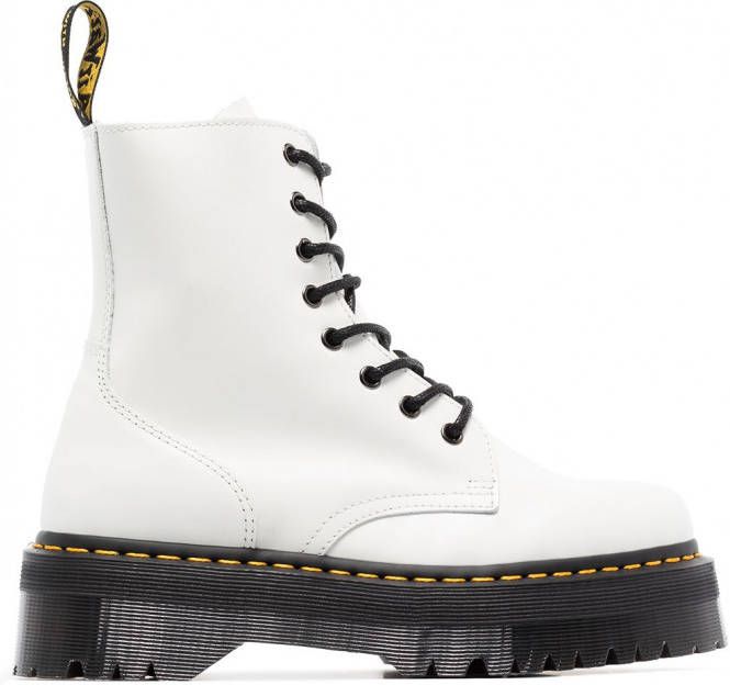 Dr. Martens Jadon laarzen met plateauzool Wit