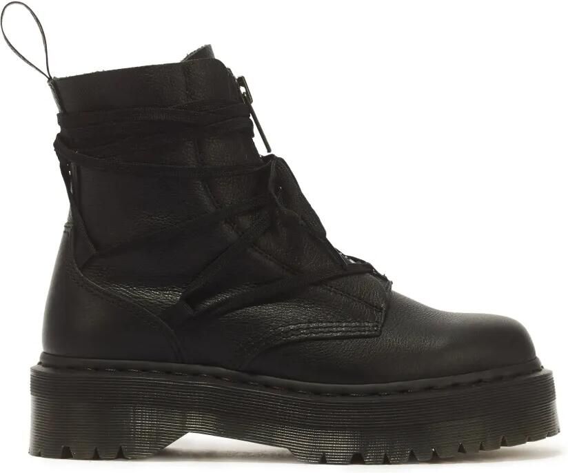Dr. Martens Jarrick II kalfsleren veterlaarzen met rits Zwart
