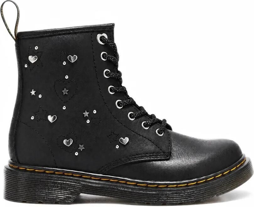 Dr. Martens Kids 1460 HS Wyoming leather boots Zwart