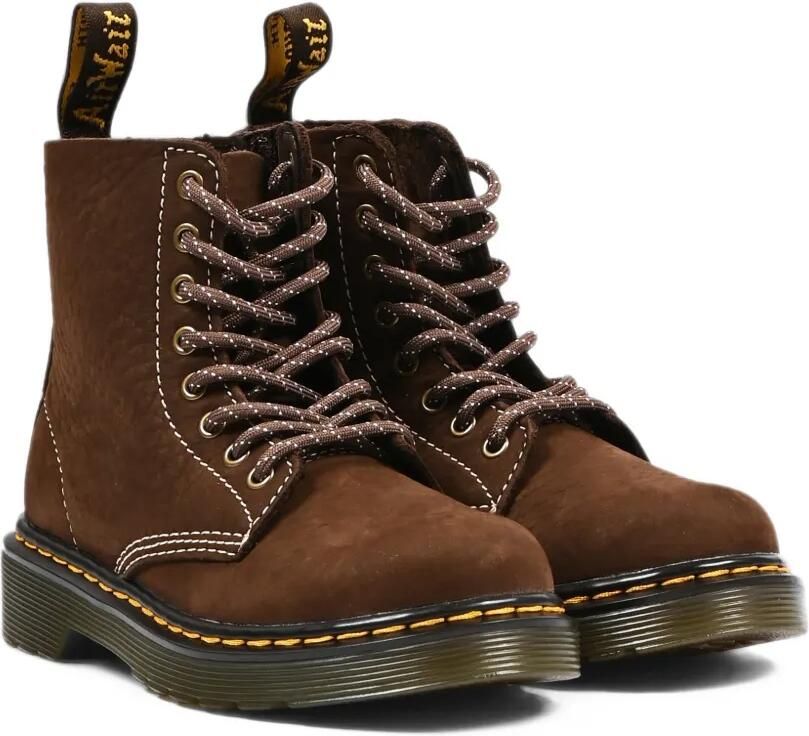 Dr. Martens Kids 1460 Pascal calf suede boots Bruin