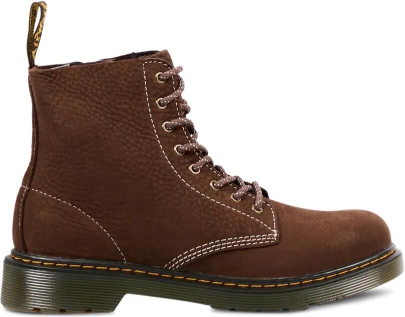 Dr. Martens Kids 1460 Pascal enkellaarzen van getrommeld nubuck Bruin - Foto 4