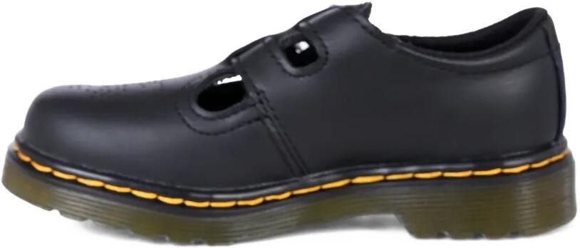 Dr. Martens Kids 8065 leren mocassins met gespbandje Zwart