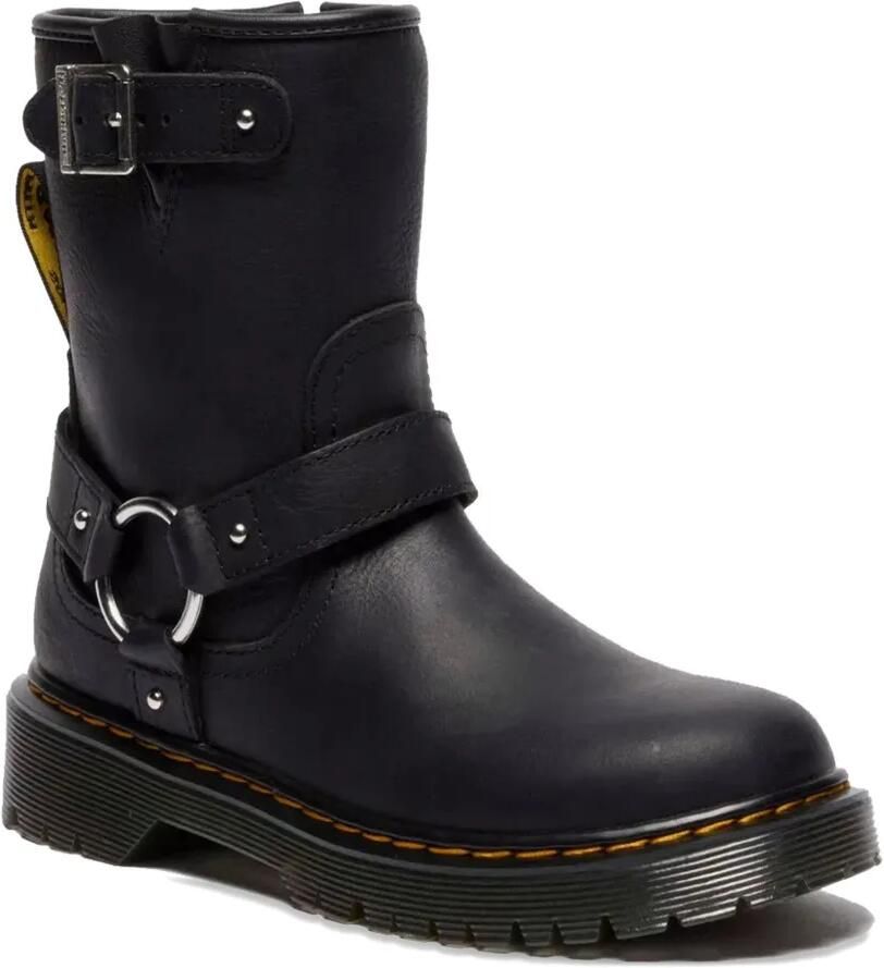 Dr. Martens Kids Anistone laarzen met gespbandje Zwart