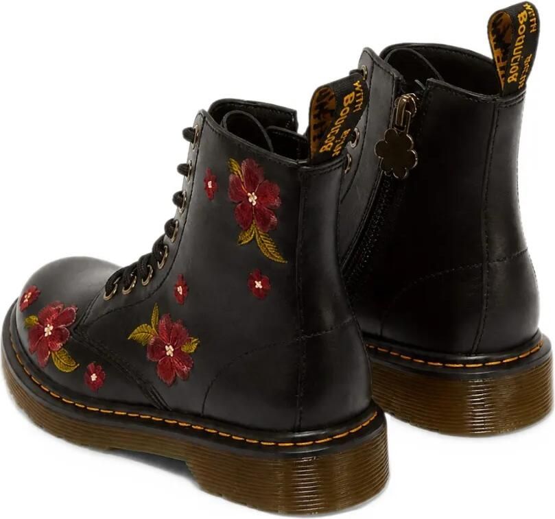 Dr. Martens Kids floral-embroidered lace-up boots Zwart - Foto 2
