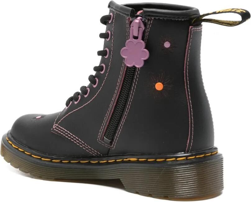 Dr. Martens Kids Laarzen met bloe print Zwart - Foto 2