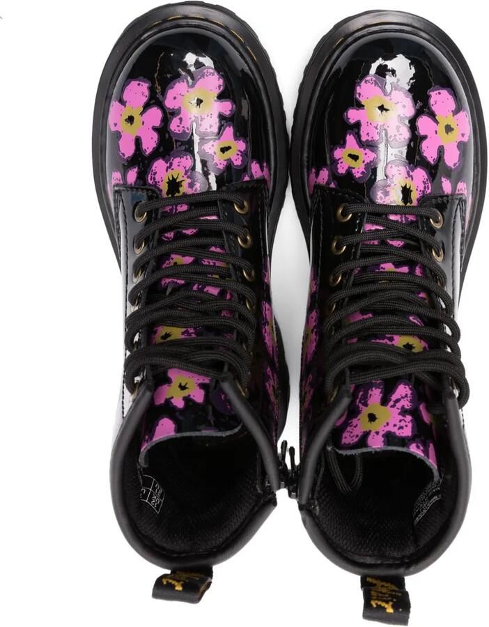 Dr. Martens Kids Laarzen met bloe print Zwart - Foto 2