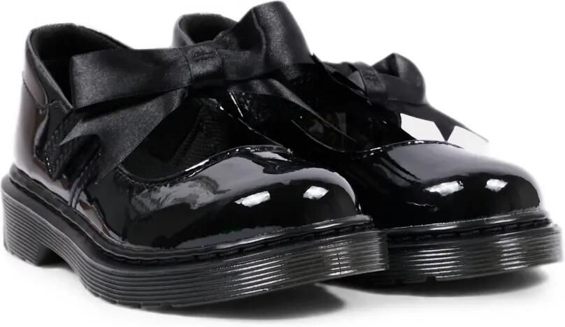 Dr. Martens Kids Maccy II lakleren ballerina's met strikdetail Zwart - Foto 4