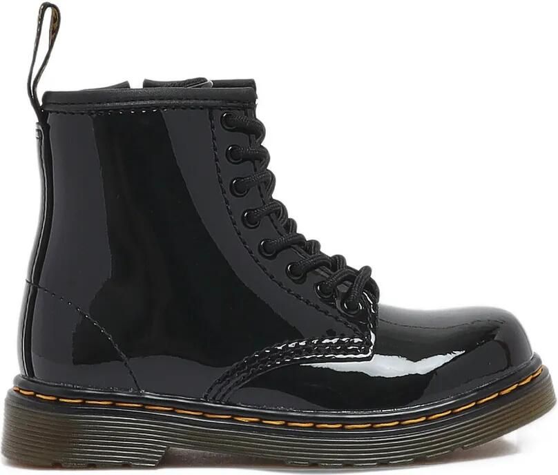 Dr. Martens Kids patent-leather combat boots Zwart
