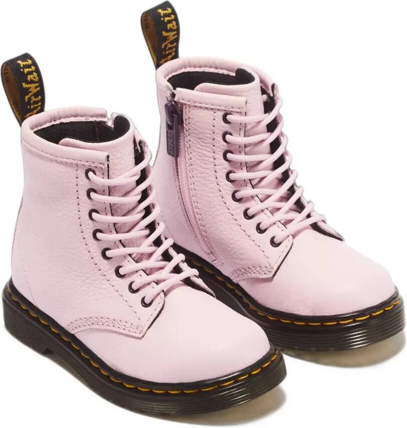 Dr. Martens Kids Virginia leren combat boots Roze - Foto 2