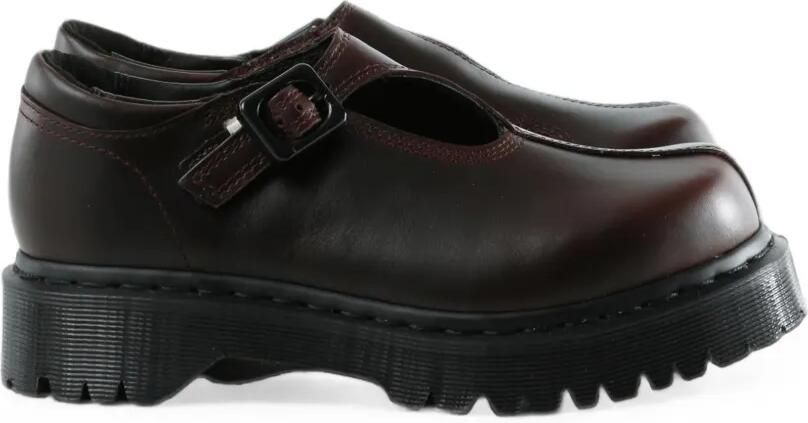 Dr. Martens Loafers met plateauzool en gespsluiting Bruin