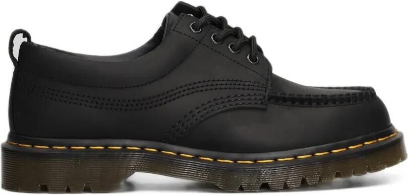 Dr. Martens Lowell 4 Eye Crazy Horse leather lace-up loafers Zwart