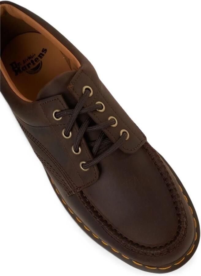 Dr. Martens Lowell 4 Eye leren sneakers Bruin