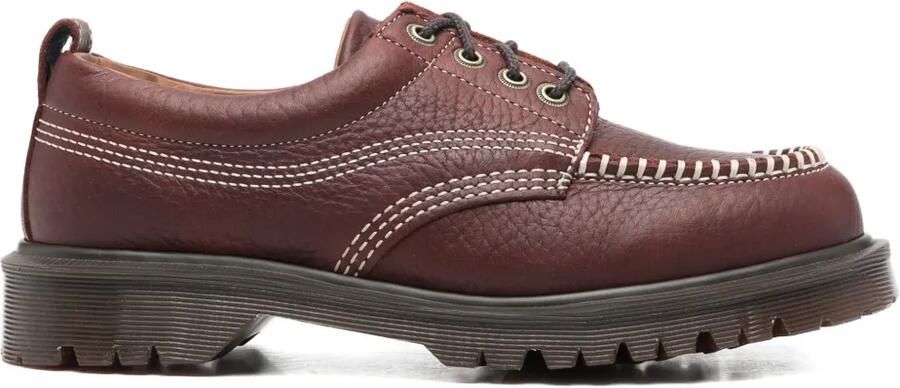 Dr. Martens Lowell leren loafers met contrasterende stiksels Rood