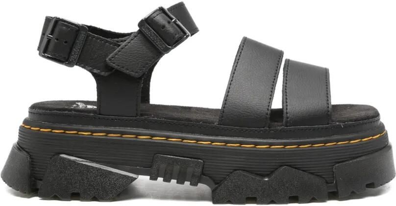 Dr. Martens Mattison sandalen met gespsluiting en plateauzool Zwart