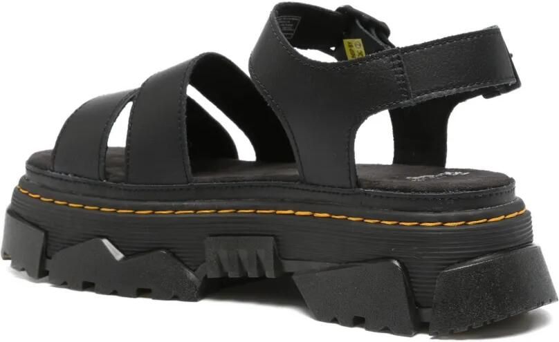 Dr. Martens Mattison sandalen met gespsluiting en plateauzool Zwart - Foto 3