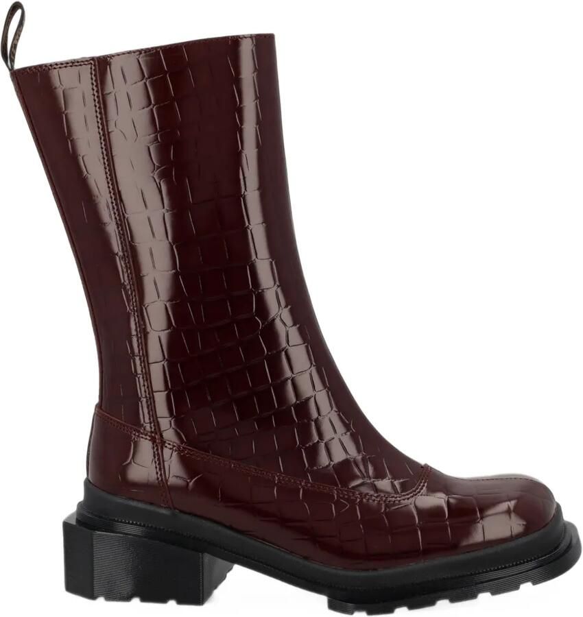 Dr. Martens Maybole Hi leren laarzen Rood