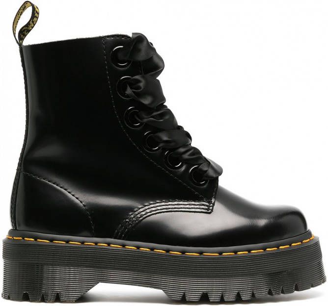 Dr. Martens Molly laarzen met plateauzool Zwart