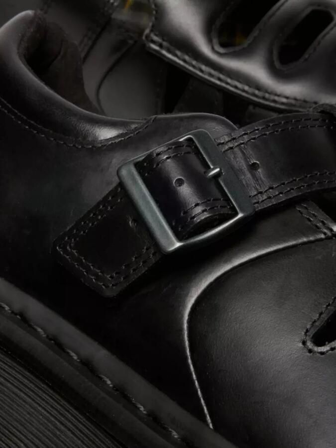 Dr. Martens QUBIST Fisher schoenen met gespsluiting en uitgesneden details Zwart - Foto 5