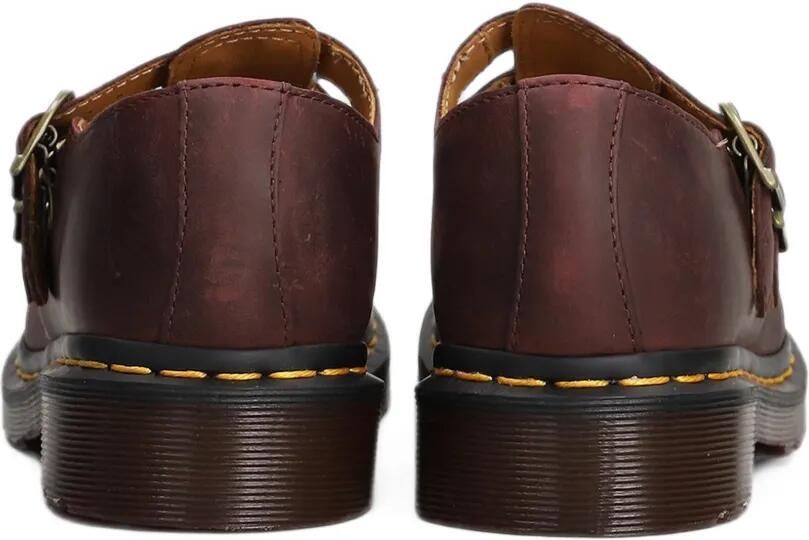 Dr. Martens Schoenen met dubbele bandjes en geperforeerde details Rood