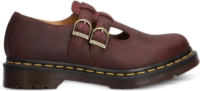 Dr. Martens Schoenen met dubbele bandjes en geperforeerde details Rood - Foto 4