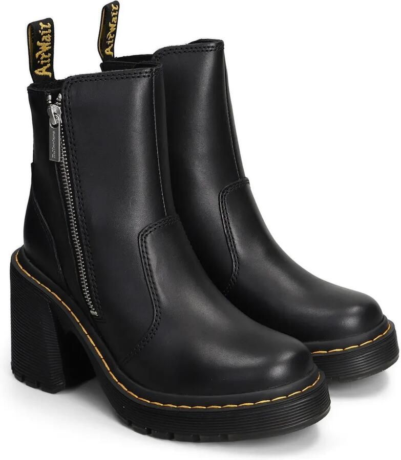Dr. Martens Spence enkellaarzen met blokhak en rits Zwart - Foto 3