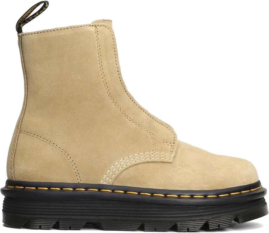 Dr. Martens Suède veterloze slip-on laarzen Beige