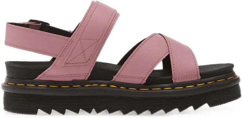 Dr. Martens Voss II sandalen met gespsluiting en gekruiste bandjes Roze