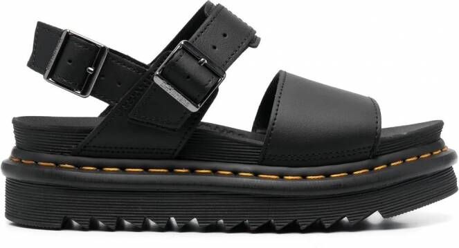 Dr. Martens Voss sandalen met plateauzool Zwart