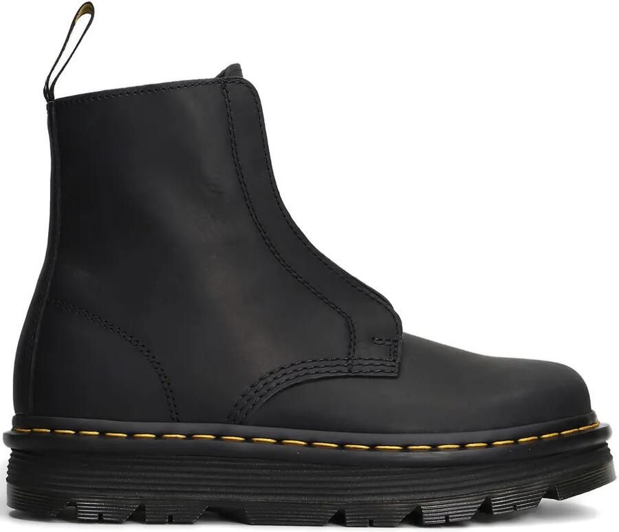 Dr. Martens Zebzag leren enkellaarzen Zwart