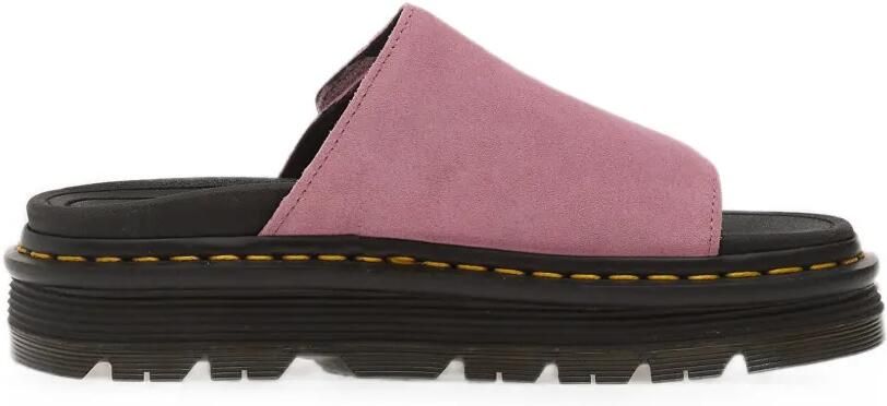 Dr. Martens Zebzag platte sandalen met plateauzool en klittenband Roze